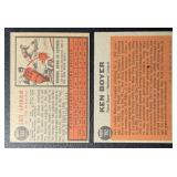 Luis Aparicio and Ken Boyer 2-Card 1962 Topps Vintage Baseball Card Lot