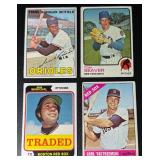 4-Card Superstar Vintage Baseball Card Lot - Yaz, Marichal, Robinson