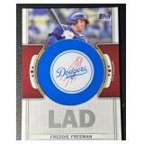 Freddie Freeman 2023 Topps Commemorative Patch Baseball Card No. TLP-FF