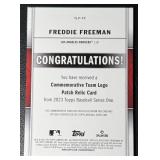 Freddie Freeman 2023 Topps Commemorative Patch Baseball Card No. TLP-FF