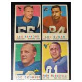 4-Card 1959 Topps Vintage Football Card Lot