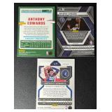 Anthony Edwards 3-Card Silver Holo Minnesota Timberwolves Basketball Card Lot