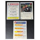 Chipper Jones 3-Card Rookie Baseball Card Lot