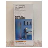 Color Changing LED Floor Lamp with Remote Control Mood and Ambient Lighting Black - Room Essentials™