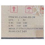 C Cattleya 23.5 in. 3-Light Powder-coated Black Vanity Light Fixture