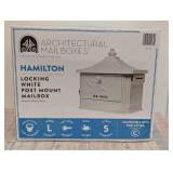 Architectural Mailboxes Hamilton Premium, White, Large, Locking, Aluminum, Post Mount Mailbox