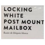 Architectural Mailboxes Hamilton Premium, White, Large, Locking, Aluminum, Post Mount Mailbox