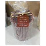 Pack of 18 - Unscented 4" Candles - Individually Wrapped (6-Bubble Pillar, 6-Wavy Pillar, 6-Arch Pillar)  - 18 Candles Total