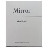 20" x 30" Decorative Wall Mirror Gold Modern Powder-Coated Metal Novelty Shape(4834)
