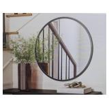 28" Round Metal Mirror Black - Threshold (1689)