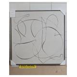 30" x 30" - Line Abstract Framed Canvas Wall Art (8301)