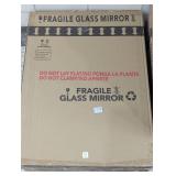 22" " Rounded Rectangle Wall Mirror Walnut Brown - Threshold (6605)
