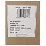 22" " Rounded Rectangle Wall Mirror Walnut Brown - Threshold (6605)