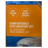 Speedo Junior Reefscout Mask & Snorkel Set - Blue/Green: Ages 6-14, Polycarbonate