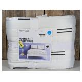 Full/Queen Satin Quilt White/Black - Room Essentials™: Midweight Sateen Coverlet