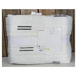 Full/Queen Satin Quilt White/Black - Room Essentials™: Midweight Sateen Coverlet