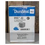 Model DVL Double Wall Stove Pipe 6in. Diameter Stovetop Adapter, Damper