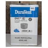 Model DVL Double Wall Stove Pipe 6in. Diameter Stovetop Adapter, No Damper