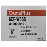 DuraPlus All-Fuel Chimney 6in. Diameter Wall Strap, SS