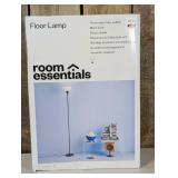Torchiere Floor Lamp Black - Room Essentials™: Minimalist Standing Light with 3-Way Switch
