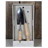2pc Plant Gardening Tool Set Stainless Steel Finish - Threshold