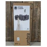 Umbra Sticks Multi Hook Black: Wall Hanger, 5 Decorative Hooks, ABS Material, 25 lb Capacity