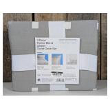 King Cotton Blend Sateen Duvet Cover Set Light Gray/White Dot