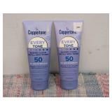 Pair of Coppertone Every Tone Sunscreen Lotion SPF 50, Lightweight, Rubs on Clear Sunscreen for All Skin Tones, Formulated with Nourishing Vitamin E, 7 Fl Oz Tube