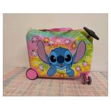 Disney Stitch Checked Hardside Ride on Luggage - Stitch
