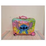 Disney Stitch Checked Hardside Ride on Luggage - Stitch