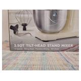 Dash Tilt Head 3.5qt 12-Speed Stand Mixer with 3 Attachments Cream