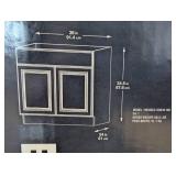 Hampton 36 in. W x 24 in. D x 34.5 in. H Assembled Sink Base Kitchen Cabinet in Medium Oak