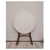 Steel Round French Cafe Outdoor Patio Bistro Table Beige - Threshold