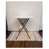 Steel Round French Cafe Outdoor Patio Bistro Table Beige - Threshold