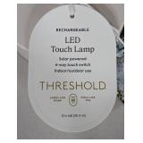 Solar and Rechargeable USB LED Outdoor Table Lamp Ivory - Threshold