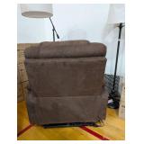 40.5 in. W Brown Microsuede Oversize Dual Motor Power Lift Recliner Chair with Massage and Heating