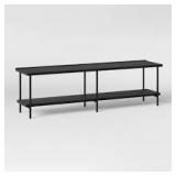 Wood and Metal TV Stand for TVs up to 60" Black - Room Essentials