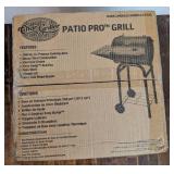 Char-Griller Patio Pro Charcoal Grill and Smoker with Cast Iron Grates
