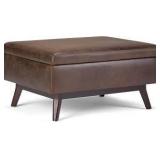 SIMPLIHOME Owen Coffee Table Storage Ottoman