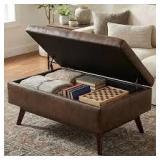 SIMPLIHOME Owen Coffee Table Storage Ottoman
