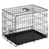 Wire Collapsible Dog Crate - M - Black - Boots & Barkley™