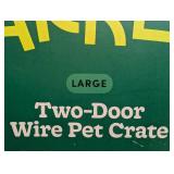 Wire Collapsible Dog Crate - L - Black - Boots & Barkley Metal Frame