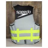 Speedo Adult Life Jacket Vest - Black/Lime Green XS/S
