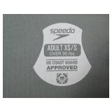 Speedo Adult Life Jacket Vest - Black/Lime Green XS/S