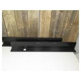 2 black shelves