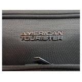 American Tourister Phenom Softside Large Checked Spinner Suitcase - Black: Medium Spinner Luggage