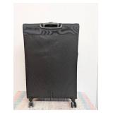 American Tourister Phenom Softside Large Checked Spinner Suitcase - Black: Medium Spinner Luggage