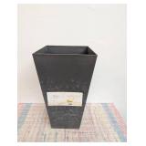 Square Composite Indoor Outdoor Planter Pot 12"x12"x21" Charcoal Gray