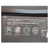 Skyline Softside Large Checked Spinner Suitcase - Gray Heather: Expandable Spinner Luggage