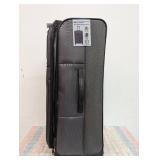 Skyline Softside Large Checked Spinner Suitcase - Gray Heather: Expandable Spinner Luggage